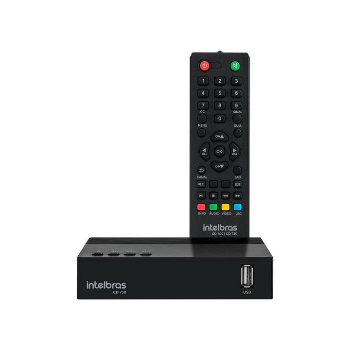 Conversor digital receptor TV digital Full HD com HDMI e USB - composição com controle