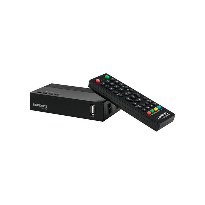 Conversor digital receptor TV digital Full HD com HDMI e USB - vista frontal