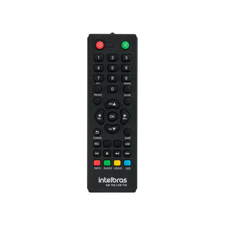 Controle remoto do conversor digital - vista frontal